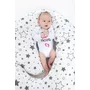 Perna alaptare, New Baby, Cu husa detasabila, In forma de C, Bumbac, Diametru 16 cm, Lungime in jurul circumferintei 285 cm, Stars White/Grey - 6