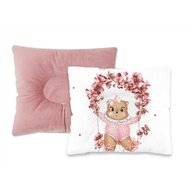 Perna bebelus, MimiNu, Profilata, Cu doua fete, Cu functie anti-soc, Pufoasa, Din catifea si bumbac, Materiale certificate Oeko Tex Standard 100, 23x26 cm, Velvet Betty