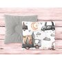 Perna bebelus, MimiNu, Profilata, Cu doua fete, Cu functie anti-soc, Pufoasa, Din catifea si bumbac, Materiale certificate Oeko Tex Standard 100, 23x26 cm, Velvet Cars Grey - 2