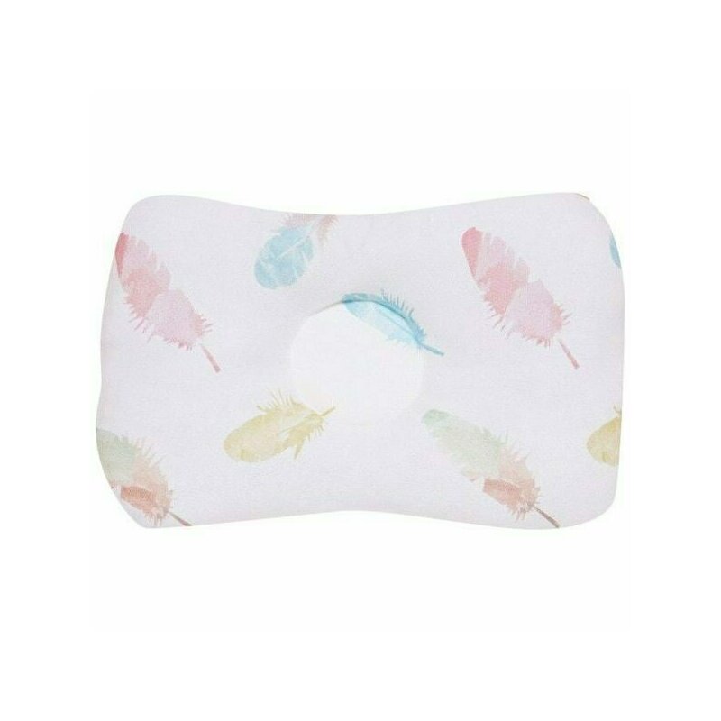 Bambinice - perna bebelusi comfy, alb/roz/feathers