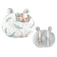 Perna bebelusi, MimiNu, Ursulet, Multifunctionala, Cu doua fete, Tesatura pufoasa minky si bumbac, Materiale certificate Oeko Tex Standard 100, Minky Lulu Natural