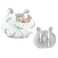 Perna bebelusi, MimiNu, Ursulet, Multifunctionala, Cu doua fete, Tesatura pufoasa minky si bumbac, Materiale certificate Oeko Tex Standard 100, Minky Lulu Natural