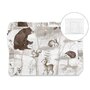 Perna clasica de dormit, MimiNu, Cu volanas, Cu husa detasabila cu fermoar, Din bumbac certificat Oeko Tex Standard 100, Pentru patut, carucior, balansoar, 30x40 cm, Design, Woodland - 1