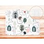 Perna clasica de dormit, MimiNu, Cu volanas, Cu husa detasabila cu fermoar, Din bumbac certificat Oeko Tex Standard 100, Pentru patut, carucior, balansoar, 30x40 cm, Hedgehog - 2