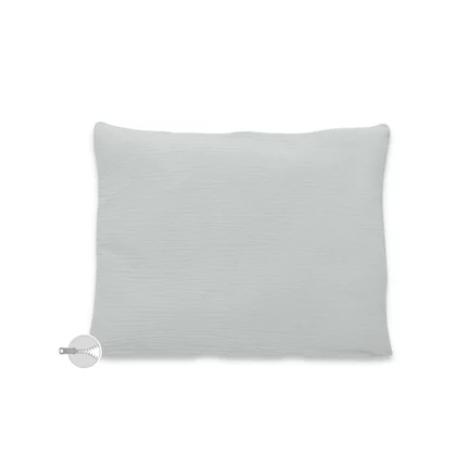 Perna clasica de dormit, Qmini, Cu husa detasabila cu fermoar, Din muselina dubla, 30x40 cm, Grey