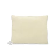 Perna clasica de dormit, Qmini, Cu husa detasabila cu fermoar, Din muselina dubla, 30x40 cm, Warm Beige