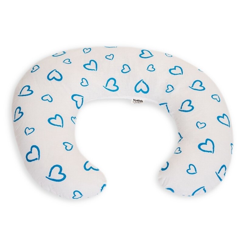 Mykids - perna de alaptare mica inimi-blue