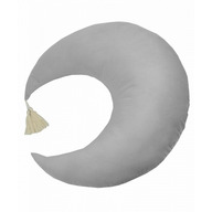 Perna de Alaptare Multifunctionala, Koell, in Forma de Luna, Gri, 70 x 55 cm