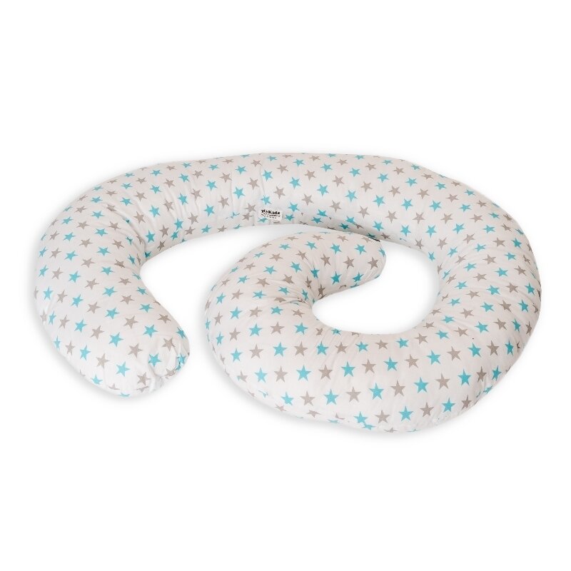 Mykids - perna de alaptare multifunctionala stelute alb-grey-blue