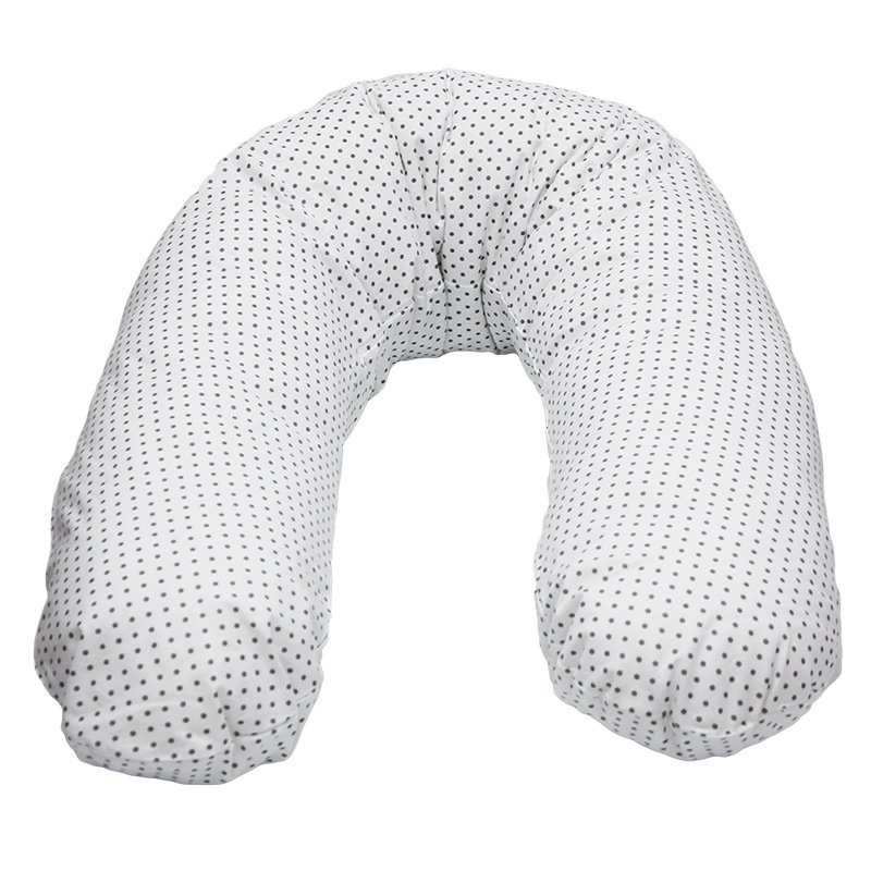 Eko - perna de alaptat dot din silicon, bumbac, alb