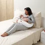 Perna pentru alaptare, Jane, Ergonomica, Cu husa detasabila si lavabila si pernuta suplimentara, Umpluta cu bilute din poliester, Star - 2