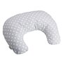 Perna pentru alaptat, Bocioland, Gray Pea, Cu husa detasabila, Din bumbac, 50x18 cm, Gri