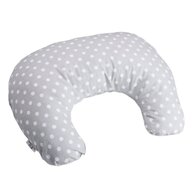 Perna pentru alaptat, Bocioland, Gray Pea, Cu husa detasabila, Din bumbac, 50x18 cm, Gri