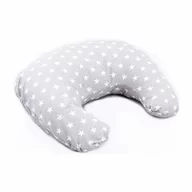 Perna pentru alaptat, Bocioland, Gray Stars, Cu husa detasabila, Din bumbac, 50x18 cm,