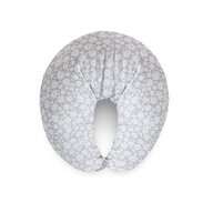 Perna pentru alaptat, Ceba Baby, Husa detasabila din bumbac, Cu puf siliconizat, 150x60x37 cm, Oeko-Tex Standard 100, Basic Chamomile