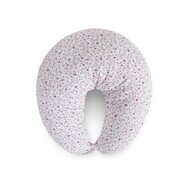 Perna pentru alaptat, Ceba Baby, Husa detasabila din bumbac, Cu puf siliconizat, 150x60x37 cm, Oeko-Tex Standard 100, Basic Forget-me-not