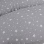 Perna pentru alaptat, Ceba Baby, Husa detasabila din bumbac, Cu puf siliconizat, 150x60x37 cm, Oeko-Tex Standard 100, Basic Grey Stars - 4