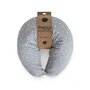 Perna pentru alaptat, Ceba Baby, Husa detasabila din bumbac, Cu puf siliconizat, 150x60x37 cm, Oeko-Tex Standard 100, Basic Grey Stars - 2