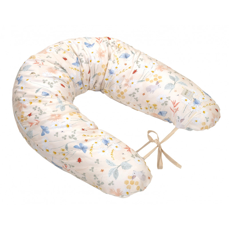 Perna pentru gravide si alaptare, husa detasabila din bumbac 100% si umplutura antialergica babysoft , lunca bej, amy