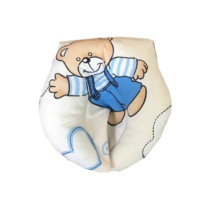 Perna pt formarea capului bebelusului Deluxe - Ursuleti albastri pe alb
