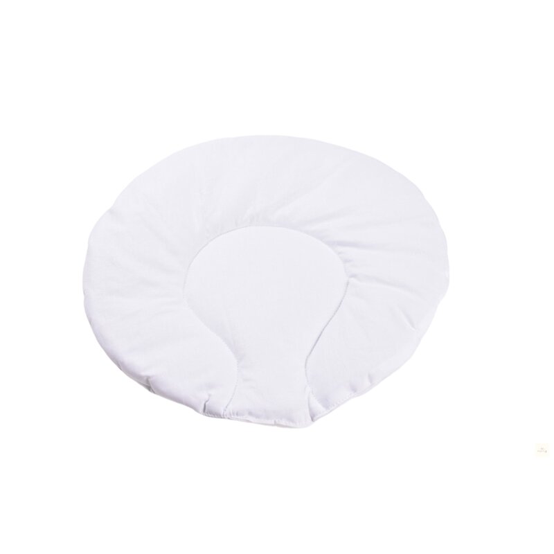 Confort family - perna clasica de dormit plata rotunda, din bumbac, 30x30 cm, alb