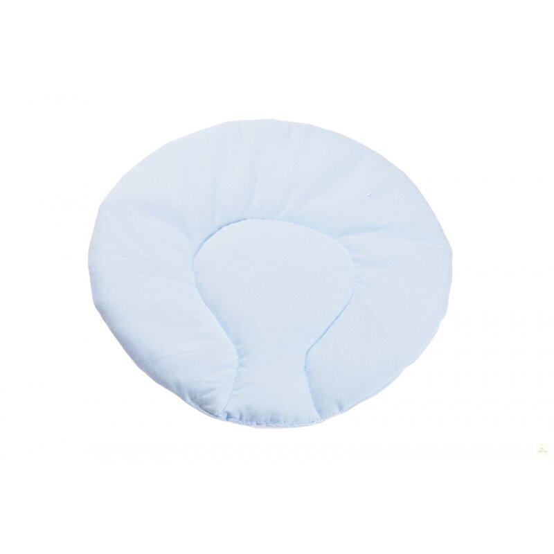 Confort family - perna clasica de dormit plata rotunda, din bumbac, 30x30 cm, albastru