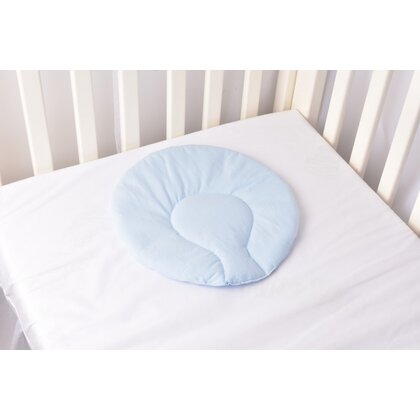 Confort Family - Perna clasica de dormit Plata rotunda, din Bumbac, 30x30 cm, Albastru