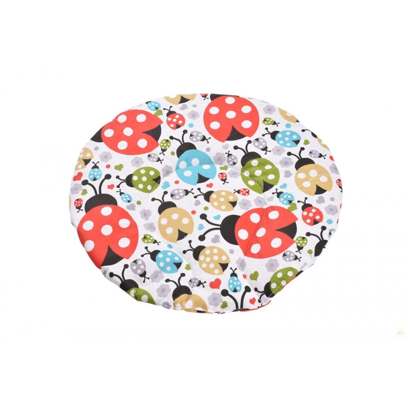 Confort family - perna clasica de dormit plata rotunda , buburuze, din bumbac, 30x30 cm