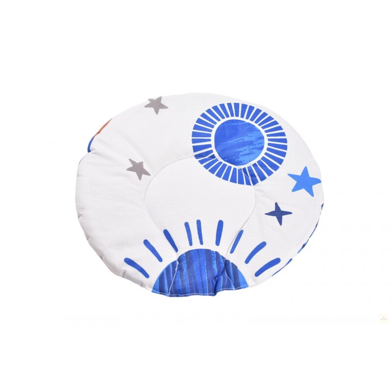 Confort family - perna clasica de dormit plata rotunda , planete, din bumbac, 30x30 cm