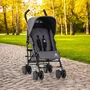 Carucior sport, Petite&Mars, Musca, Cu spatar reglabil, Capotina XXL, Usor, 7.9 kg, 6 luni+, Conform cu standardul european de securitate EN 1888:2018, Gri - 9