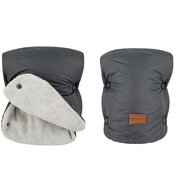 Manusi calduroase pentru carucior, Petite&Mars, Jasie, Pentru vremea rece, Potrivite pentru orice carucior, Impermeabile, Inchidere prin capse, Gri