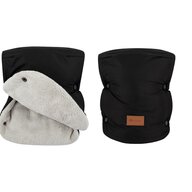 Manusi calduroase pentru carucior, Petite&Mars, Jasie, Pentru vremea rece, Potrivite pentru orice carucior, Impermeabile, Inchidere prin capse, Negru