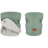 Manusi calduroase pentru carucior, Petite&Mars, Jasie, Pentru vremea rece, Potrivite pentru orice carucior, Impermeabile, Inchidere prin capse, Verde deschis