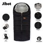 Sac de iarna, Petite&Mars, Jibot, Pentru carucior, landou sau scaun auto, 100x48 cm, Impermeabil, Cu elemente reflectorizante, Extensibil, 3 in 1, Black - 5