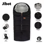 Sac de iarna, Petite&Mars, Jibot, Pentru carucior, landou sau scaun auto, 100x48 cm, Impermeabil, Cu elemente reflectorizante, Extensibil, 3 in 1, Charcoal Grey - 4