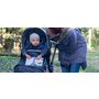 Petite&Mars -  Sac de iarna pentru carucior, landou sau scaun auto Jibot, 100x48 cm, Impermeabil, Cu elemente reflectorizante, Extensibil, 3 in 1, Dusty Pink - 11