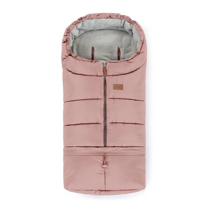 Sac de iarna, Petite&Mars, Jibot, Pentru carucior, landou sau scaun auto, 100x48 cm, Impermeabil, Cu elemente reflectorizante, Extensibil, 3 in 1, Dusty Pink