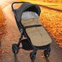 Sac de iarna, Petite&Mars, Jibot, Pentru carucior, landou sau scaun auto, 100x48 cm, Impermeabil, Cu elemente reflectorizante, Extensibil, 3 in 1, Bej - 3