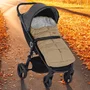 Sac de iarna, Petite&Mars, Jibot, Pentru carucior, landou sau scaun auto, 100x48 cm, Impermeabil, Cu elemente reflectorizante, Extensibil, 3 in 1, Bej - 3