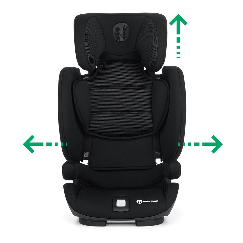Petite&mars - scaun auto, cu isofix, 15-36 kg, 4 pozitii de reglare a spatarului, elite-size, conform cu standardul european de securitate ece r129 i-size, lava air