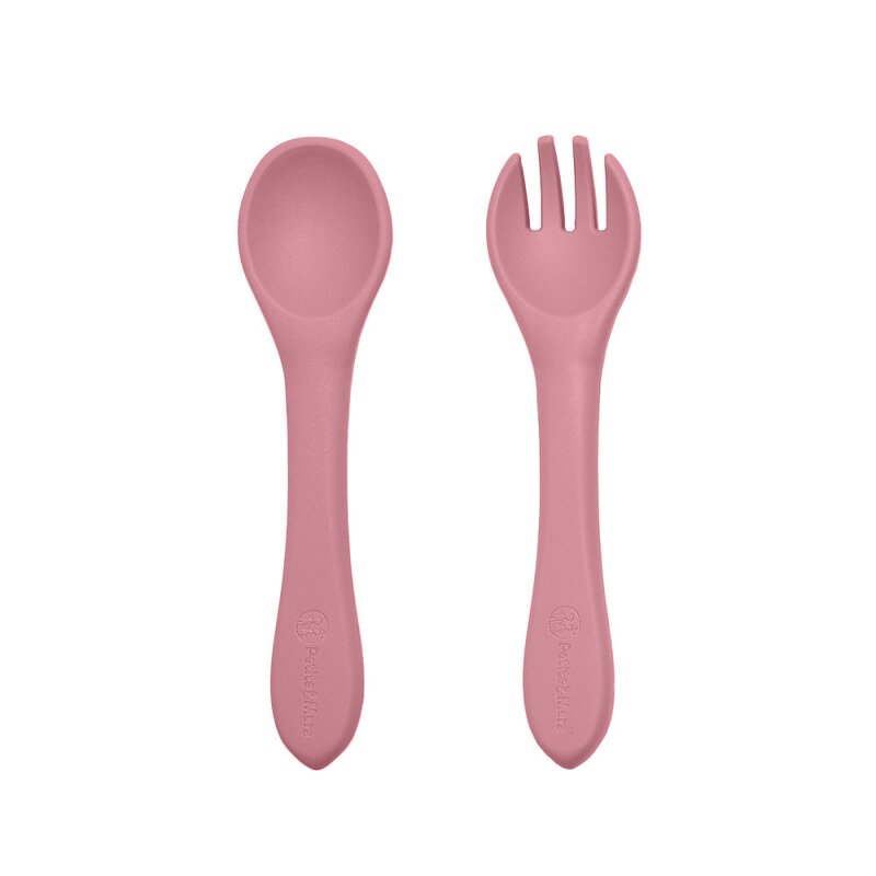 Petite&mars - set tacamuri din silicon fara bpa, take&match, 6 luni+, roz