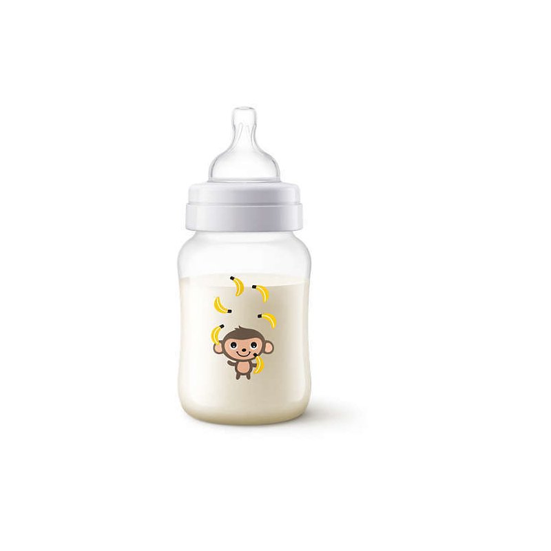 Philips avent - biberon maimutica , anticolici din polypropilena (pp) 260 ml, multicolor