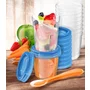 Set 20 recipiente, Philips Avent, 10x180 ml, 10x240 ml, Cu lingurita pentru intarcat, 10 buc- 180 ml, 10 buc- 240 ml, Transparent - 2