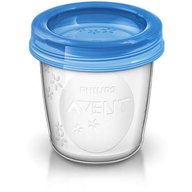Set 5 recipiente, Philips Avent, Pentru stocare a laptelui matern, 180 ml, Transparent