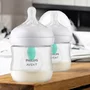 Set 2 biberoane, Philips Avent, Natural Response, Cu supapa AirFree, 0-3 luni, debit 2 (lent), 125 ml, Fara BPA, Anticolici, Alb - 4
