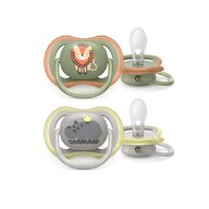 Philips Avent - Set suzete, 2 buc, Ultra air, 6-18 luni, Din silicon, Ortodontica, Fara BPA, Multicolor