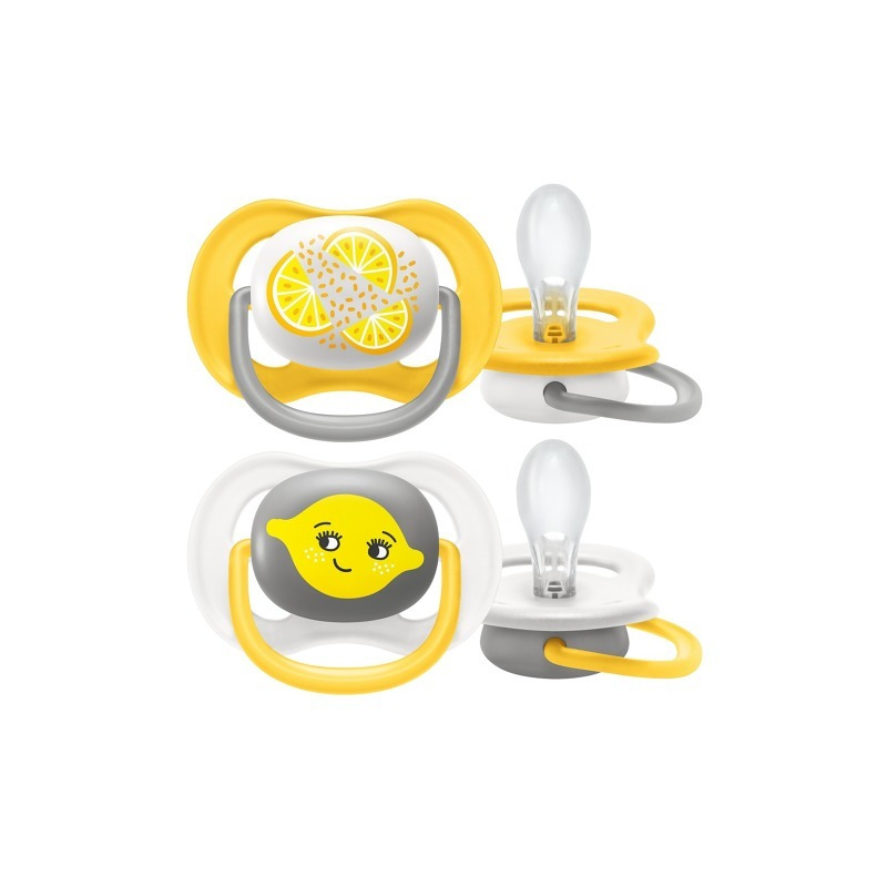 Philips avent - set suzete ortodontice, ultra air neutral, 2 buc, 6-18 luni, lamaie