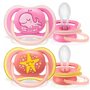 Philips Avent - Set suzete , Ultra air , 2 buc, 6-18 luni, din Silicon, Roz
