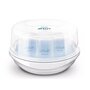 Sterilizator pentru microunde, Philips Avent, Gata in 2 min., Pentru pompe de san, suzete, tacamuri, biberoane, Alb - 1