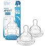 Philips Avent - Set 2 tetine, 6 luni+, Pentru hrana consistenta, din Silicon, Transparent - 4